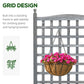 Outsunny Raised Garden Bed with Trellis, Wood Planter Box for Garden, Free Standing Flower Bed, 25.2" x 11" x 47.2" Brown