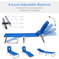 Outsunny Folding Outdoor Lounge Chair, Portable Reclining Beach Lounger with Face Hole, Detachable Pillow, 4-Position Adjustable Backrest, For Patio, Garden, Poolside, Blue