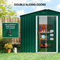 Outsunny 8' x 6' Outdoor Storage Shed, Metal Garden Tool Storage House with Lockable Sliding Doors and Vents for Backyard Patio Lawn, Charcoal Grey