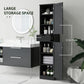 HOMCOM Freestanding Bathroom Cabinet with Drawer and 2 Doors, Tall Bathroom Cupboard for Kitchen, Study, Living Room
