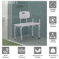 HOMCOM Bath Chair with Back, Adjustable Height Non-slip Shower Stool Bench Tool-Free Assembly Bathroom Aids, White
