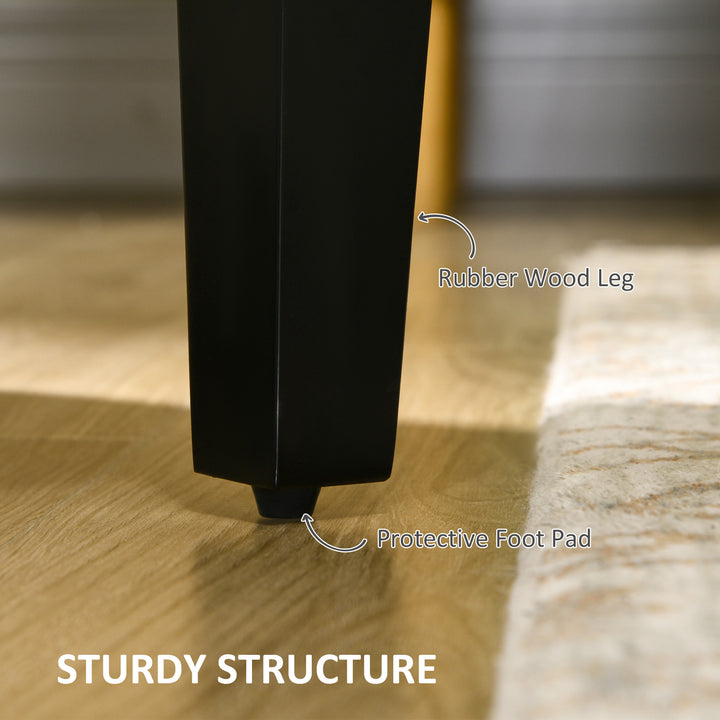 HOMCOM Armchair, Fabric Accent Chair, Modern Living Room Chair with Wood Legs and Rolled Arms for Bedroom, Grey