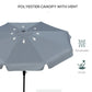 Outsunny 8.5 ft Outdoor Market Table Umbrella, Round Patio Umbrella with Tilt and Crank for Garden, Backyard, Deck, Wine Red