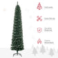 HOMCOM 6FT Artificial Snow Dipped Christmas Tree Xmas Pencil Tree Holiday Home Indoor Decoration with Foldable Black Stand, Green
