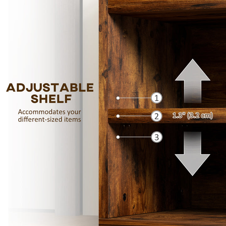 HOMCOM Shoe Bench Entryway Storage Rack with Padded Cushion, Hidden Storage for Hallway, Living Room, Black