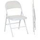 HOMCOM Set of 2 Metal Foldable Chairs, PU Leather Padded Folding Chairs with Cushion Seat and Open Back for Indoor, Black