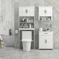 kleankin Bathroom Storage, Bathroom Cabinet with 2 Doors, Adjustable Shelves for Living Room Kitchen, 23.6"x11.8"x29.5", White