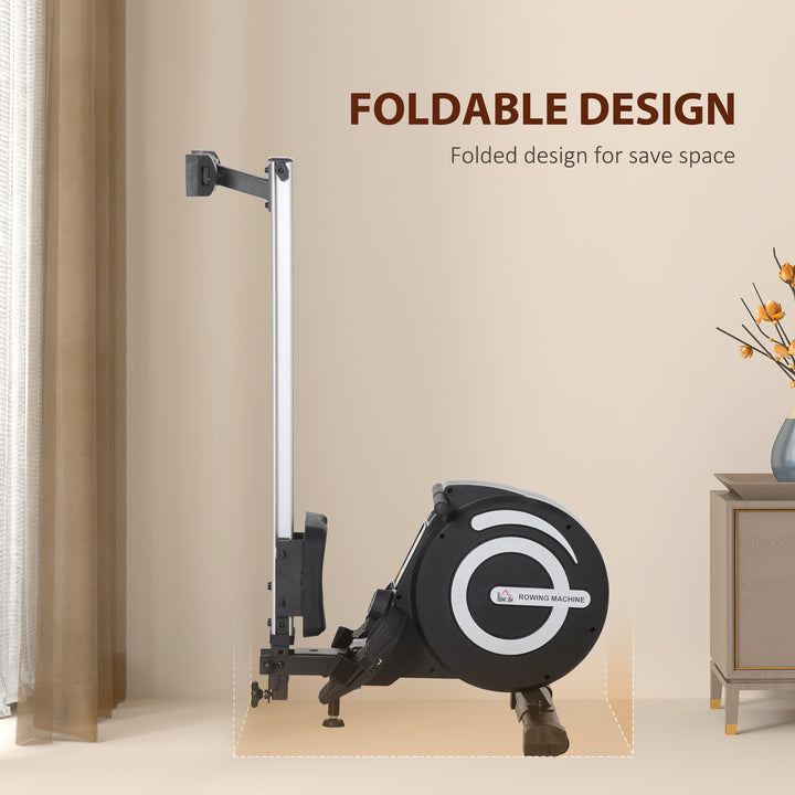 Soozier Magnetic Rowing Machine Adjustable Resistance Rower with LCD Digital Monitor Fully Body Health & Fitness for Home Use