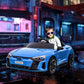 Aosom Ride-On Toy On Car with Remote Control, 12V 3.1 MPH Electric Ride for Kids w/ Suspension System, Horn Honking, White