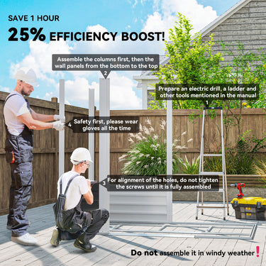 Outsunny 7' x 4' Outdoor Storage Shed, Metal Garden Shed with Lockable Doors and Gloves for Backyard, Garden, Patio, Dark Grey