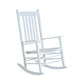 Outsunny Wooden Porch Rocking Chair Outdoor Patio Rocker Garden Single Leisure Reclining Seat Armchair Black