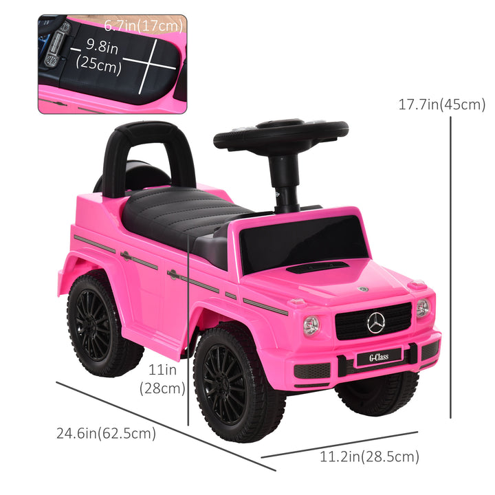 Aosom Compatible Baby Toddler Push Car Foot-to-Floor Ride-On Wheel Mercedes-Benz G350 Licensed White