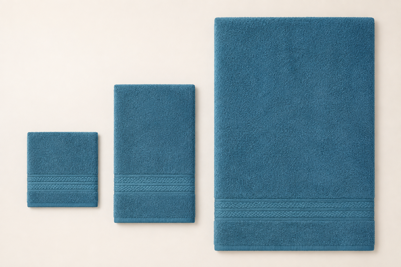 Aarniva Premium Deep Teal Towel Set | Soft & Absorbent | Face, Hand & Bath Towels