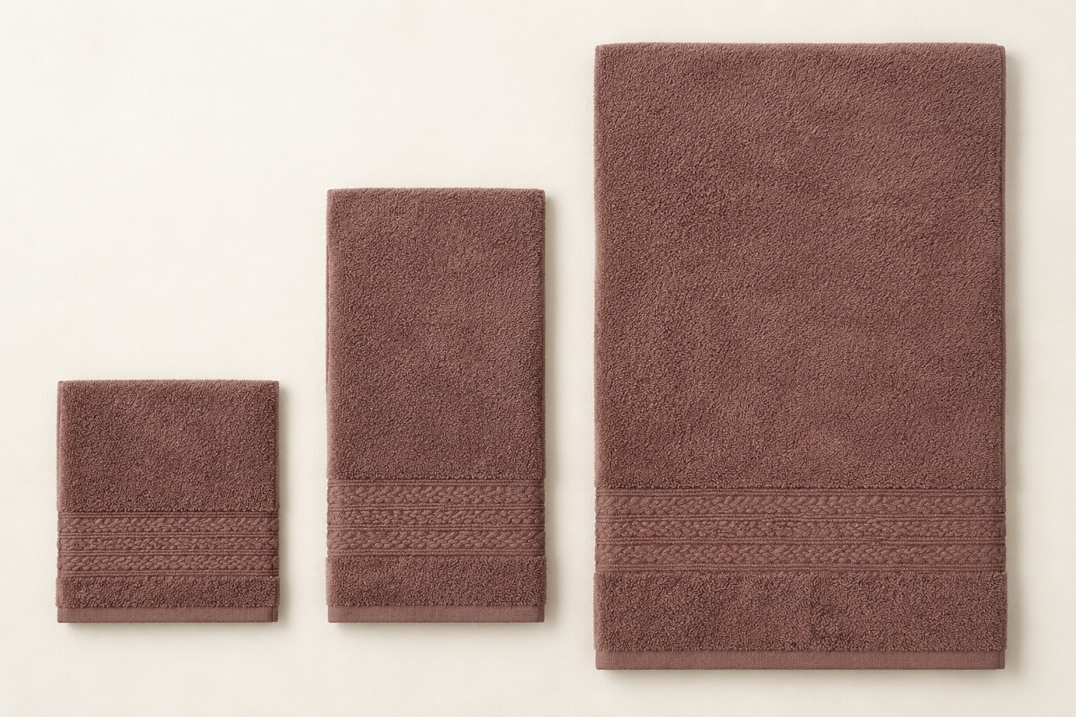 Aarniva Premium Brown Towel Set | Soft & Absorbent | Face, Hand & Bath Towels
