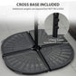 Outsunny 8.5FT Outdoor Cantilever Roma Parasol with 360Â° Rotation and Cross Base, Offset Patio Umbrella for Garden, Dark Grey
