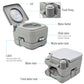 Outsunny Outdoor Portable Travel Toilet Flushable Tank for Camping Boating Roadtripping 2.6 Gallon (10L)