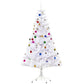 HOMCOM 5.9ft Artificial Christmas Tree Xmas Holidays DÃ©cor with Ornament White