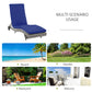 Outsunny Outdoor Adjustable Wicker Chaise Lounge Chair with Cushion & Wheels for Patio, Deck, Poolside, Sky Blue