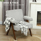 HOMCOM Corduroy Accent Chair Armchair with Wide Seat and Soft Padded Armrests for Reading, Bedroom, Dark Grey
