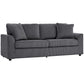 HOMCOM 3 Seater Sofa, 83.5" Modern Upholstered Couch with Pocket Spring and 2 Scatter Cushions for Living Room, Cream White