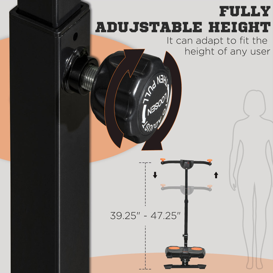 Soozier Foldable Ab Twister Board for Waist Trimming, Ab Waist Sculptor Workout Equipment wirh Screen Showing Time, Calories