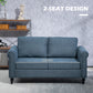HOMCOM Vintage Loveseat, Upholstered Love Seat Furniture, Chenille-feel Fabric 2 Seater Sofa Couch with Rolled Arms, Gourd-Shaped Rubber Wood Legs for Living Room, Dark Grey