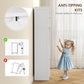 HOMCOM 57" Kitchen Pantry, Freestanding Pantry Storage Cabinet with Glass Doors, Adjustable Shelves, Open Compartments, White