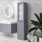 kleankin Tall Bathroom Cabinet, Bathroom Storage Cabinet with Drawers, 2 Doors and Adjustable Shelves, White