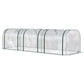 Outsunny 138"x39"x32" Transparent PVC Mini Tunnel Greenhouse Garden Green Grow Shed Portable Plant Flower Warm House Steel Frame Zipped Doors