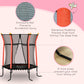Soozier 64" Kids Trampoline Indoor/Outdoo with Enclosure Net Elastic Thick Padded Pole Gift for Ages 3-10 Years Old Red