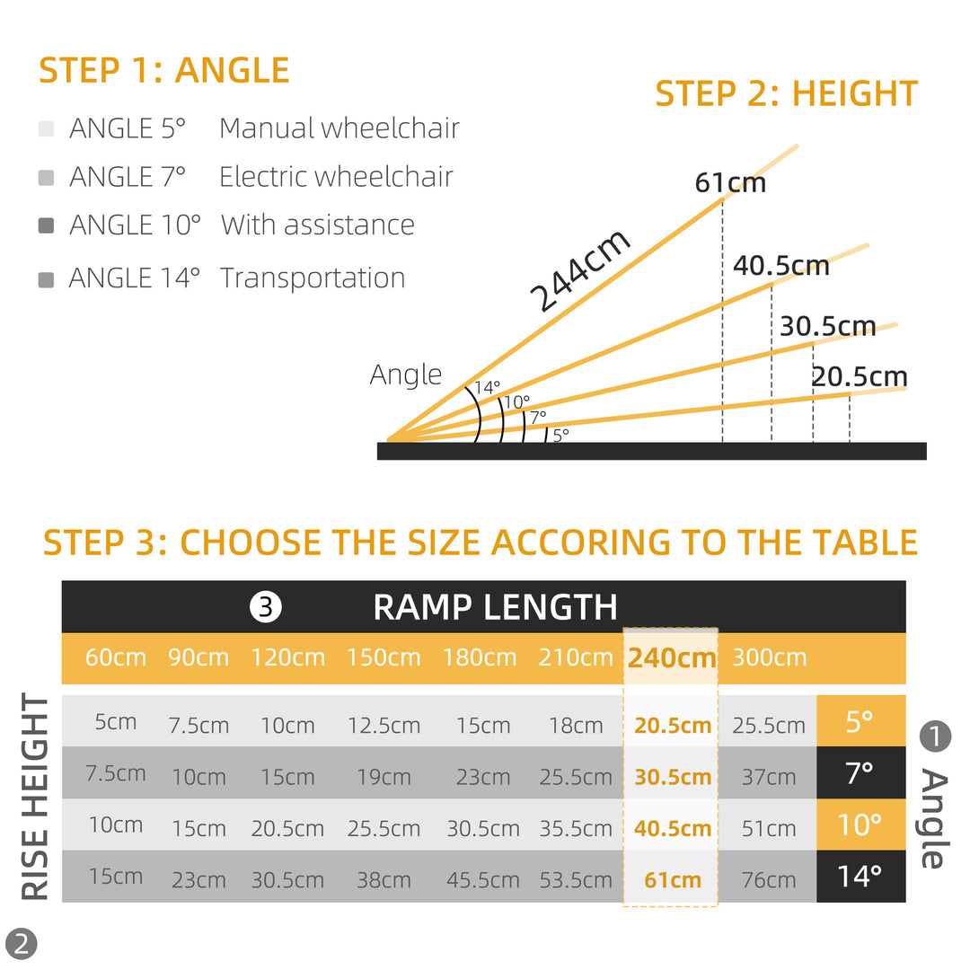 HOMCOM Telescopic Wheelchair Ramp, 8ft, 600 lbs, Aluminium Threshold Ramp, 2 Pack, for Home Steps, Mobility Scooters, Stairs