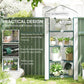 Outsunny 27" x 20" x 65" Portable Greenhouse with 4 Tier Shelves and Wheels, Outdoor Hot House Plant Flower Greenhouse, Steel Frame, Plastic Cover, Clear