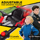 Aosom 24V Electric Go Kart, Battery Powered Kids Drift Kart with Adjustable Seat, Seat Belt, Horn, Music, Light, White