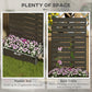 Outsunny Trellis Planter for Climbing Plants, Raised Garden Bed with Trellis, Planter Box for Outdoor Garden, Black