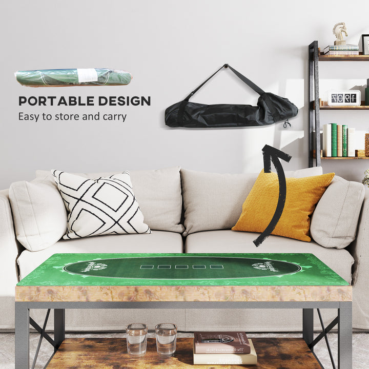 Soozier Poker Table Top Poker Mat for 6 Player, Green