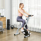 Soozier Foldable & Quiet Exercise Bike with 8-Level Magnetic Resistance, Pulse Sensor, Wheels and LCD Monitor, Black