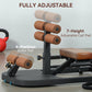 Soozier Foldable Sissy Squat Machine, Hip Thrust Machine with Push Up Stand, Multipurpose Glute Workout Equipment
