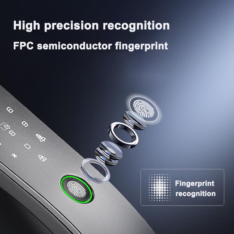 3D Face Recognition Smart Door Lock Real Time Video Intercom WiFi Intelligent Door Lock with Palm Print