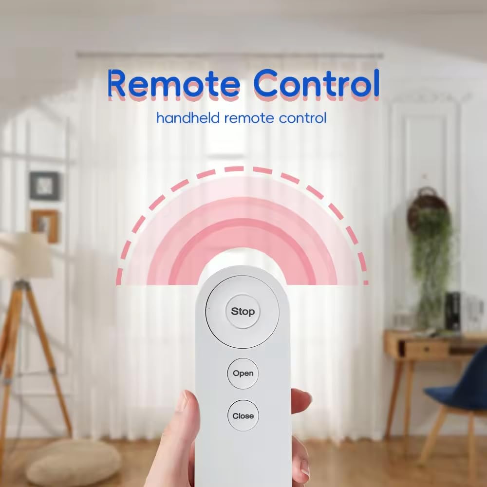 Smart Automatic Curtain Opener Closer,Automatic Curtain Rod Opener,Remote Controlled Electric Curtain Opener,Upgraded High-Performance Curtain Robot Motor,Electronic Auto Curtain Mover Gadget