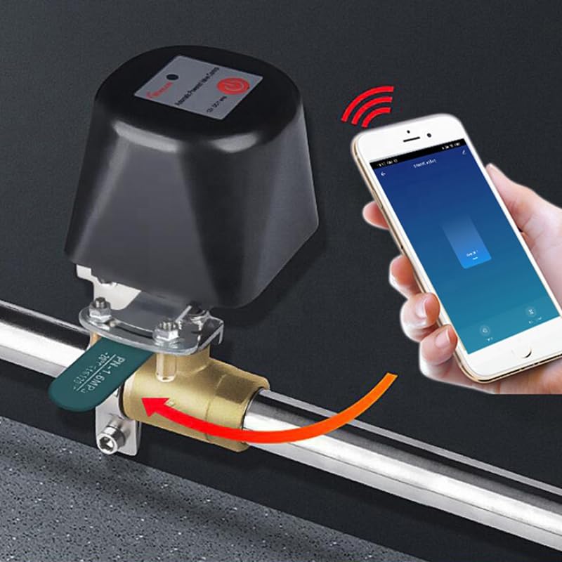 WiFi Water Valve,WiFi Smart Control Water/Gas Valve, Automatic Valve Timer, Compatible with Alexa, Google Assistant and Application Program 1 Pack