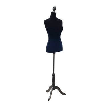 HOMCOM Female Fashion Mannequin Dress Form Torso Dressmaker Stand Clothing Display w/ Base (Black)