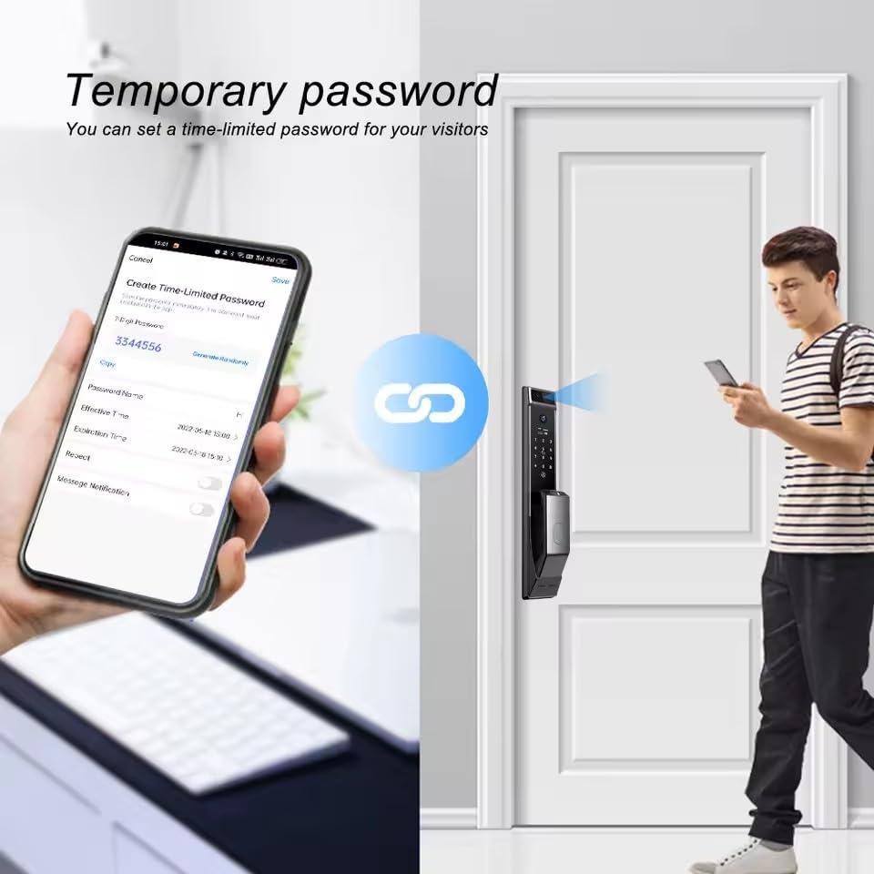 3D Face Recognition Smart Door Lock Security Camera Monitor Intelligent Fingerprint Password Electronic Key Unlock Fingerprint Door Locks,Combination Smart Door Locks,Digital Door Locks,Door Locks