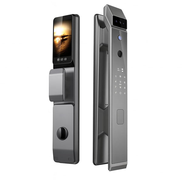 Smart Door Lock 3D Face Fingerprint Recognition Door Lock App Unlocking with Palm Prints Smart Lock Multifunctional Lock Suitable for Residential Home,Villas, Apartments