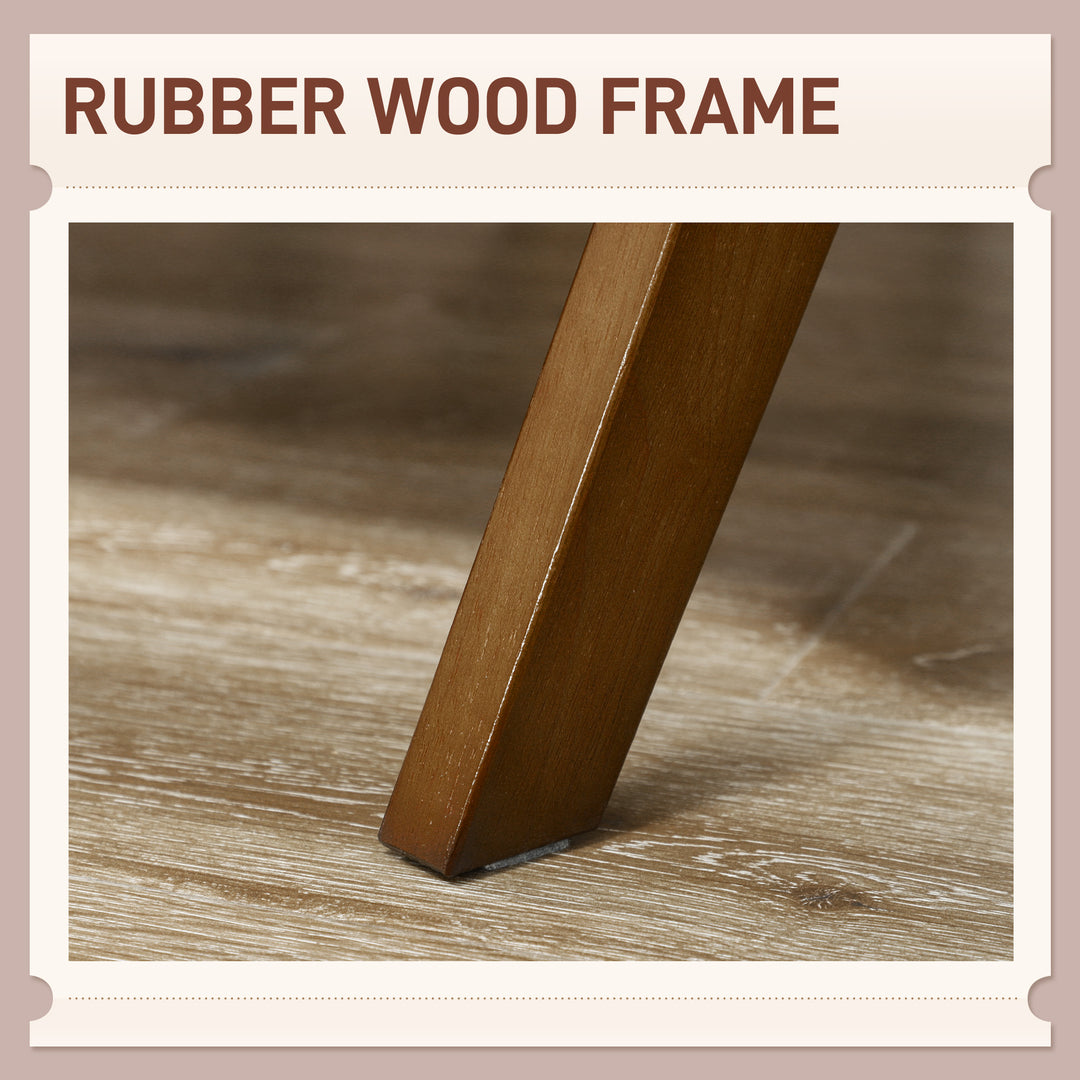 HOMCOM Corduroy Accent Chair Armchair with Wide Seat and Soft Padded Armrests for Reading, Bedroom, Dark Grey