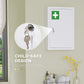kleankin Lockable Medicine Cabinet, 3 Tier Steel Medical Wall Box with 2 Keys and Shelves for Bathroom, White