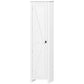 HOMCOM 48" Farmhouse Kitchen Pantry Storage Cabinet with Barn Door, Kitchen Pantry Cabinet with Adjustable Shelves, Natural