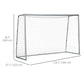 Soozier 10ft x 6.5ft Soccer Goal, Soccer Net for Backyard with Ground Stakes, Quick and Simple Set Up