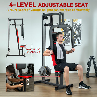 Soozier Chest Fly and Chest Press Machine for Back, Pectoral, Rear Deltoid and Shoulder Training, Black