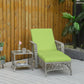 Outsunny 2 Pieces Wicker Patio Lounge Set w/ Cushions, Outdoor PE Rattan Sun Lounger Sets w/ 5-Level Reclining Chaise Chair & Two-tier Glass Top Coffee Table, Cream White