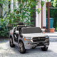 Qaba 12V Toyota LAND CRUISER Licensed Kids Car w Remote Control, Four Wheel Spring Suspension, Soft Start, LED Light, Pink